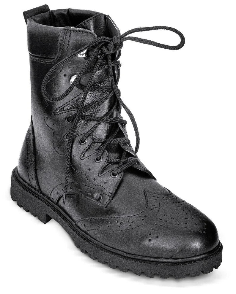 Black Ghillie Brogues Kilt Boots