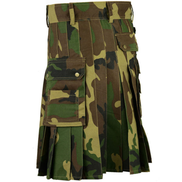 "Premium Army Camouflage Kilt: Durable and Stylish Military-Inspired Wear"