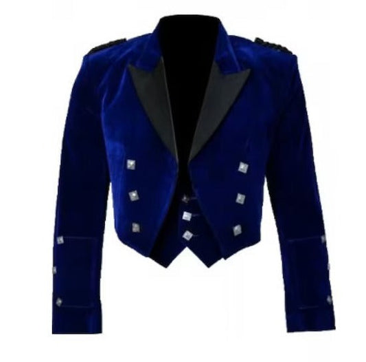 Blue Velvet Prince Charlie Jacket