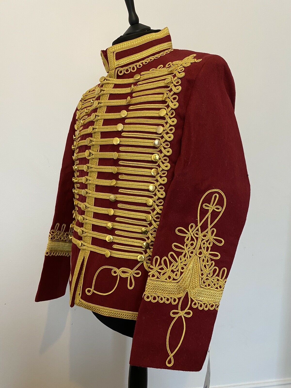 Red Napoleonic Military Style Tunic pelisse Jimmie Hendrix Uniform Hussar Jacket