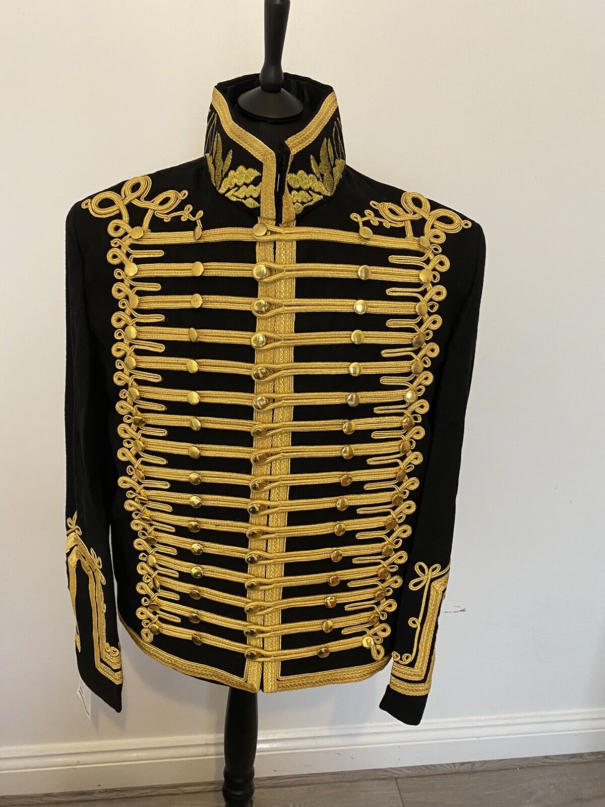 Black Napoleonic Military Jimmie Hendrix Hussar Jacket