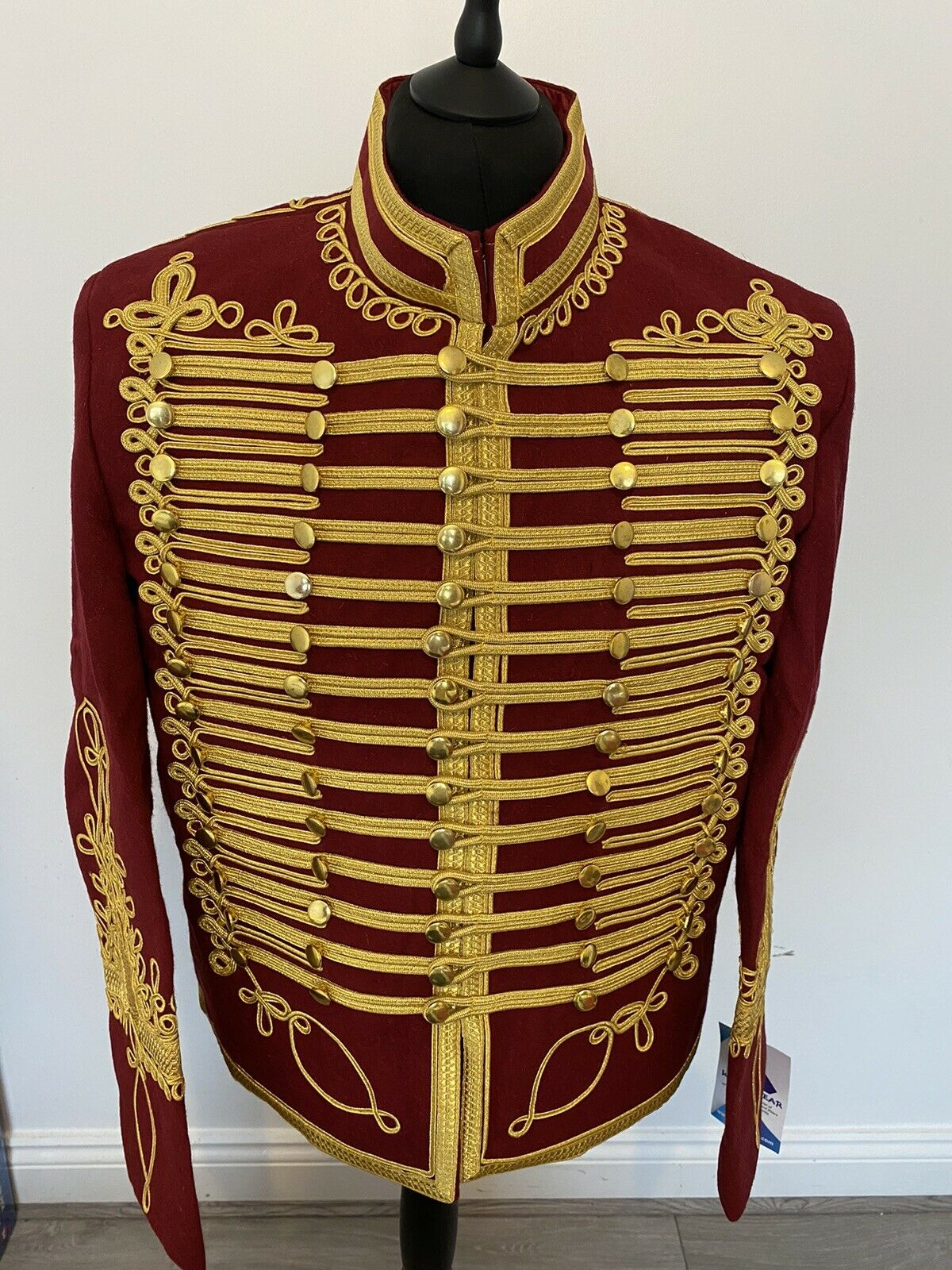 Red Napoleonic Military Style Tunic pelisse Jimmie Hendrix Uniform Hussar Jacket