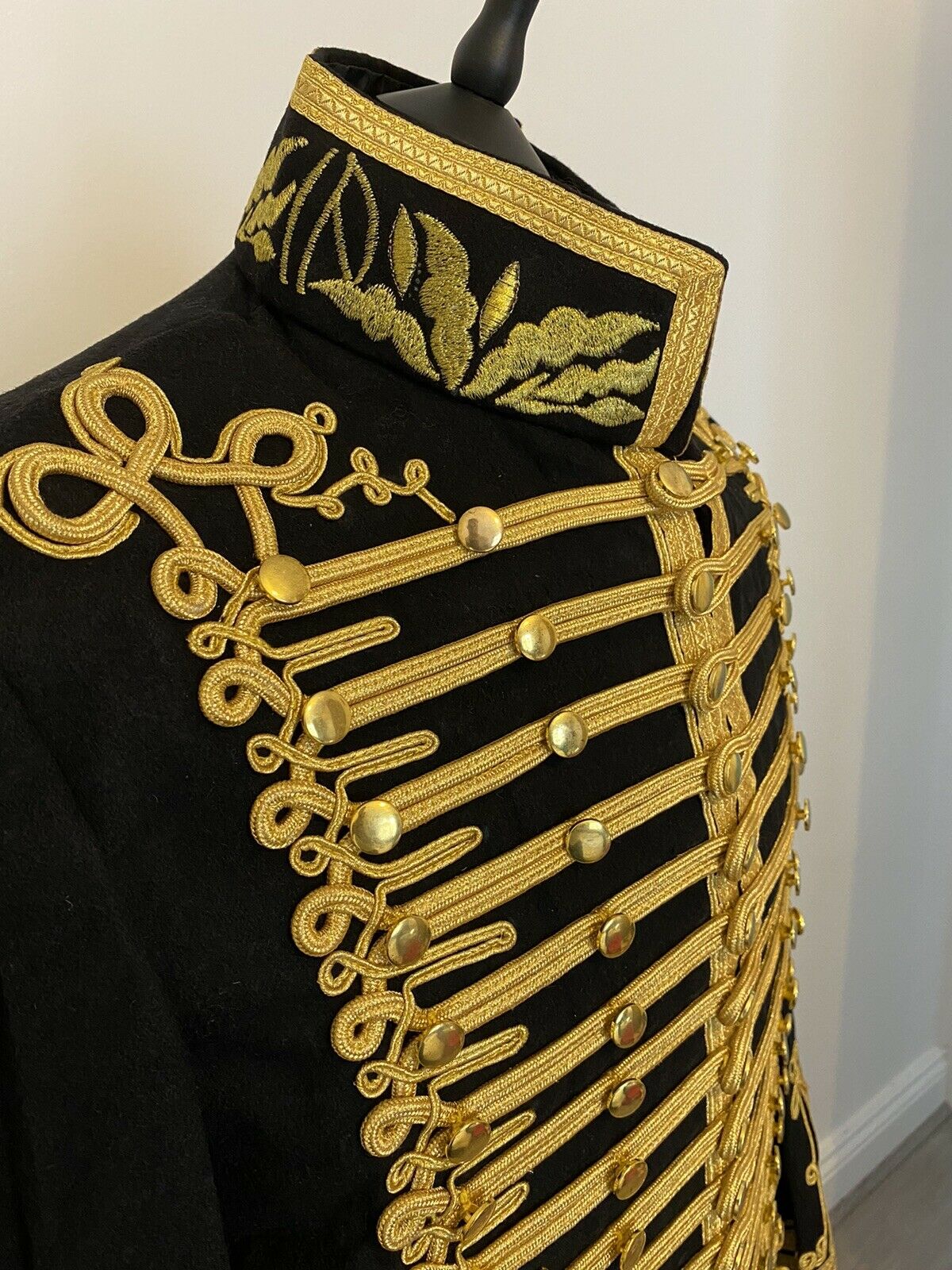 Black Napoleonic Military Jimmie Hendrix Hussar Jacket
