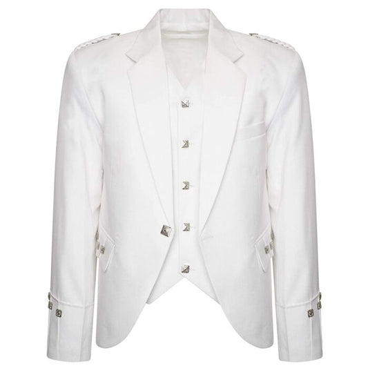 White Argyle Kilt Jacket