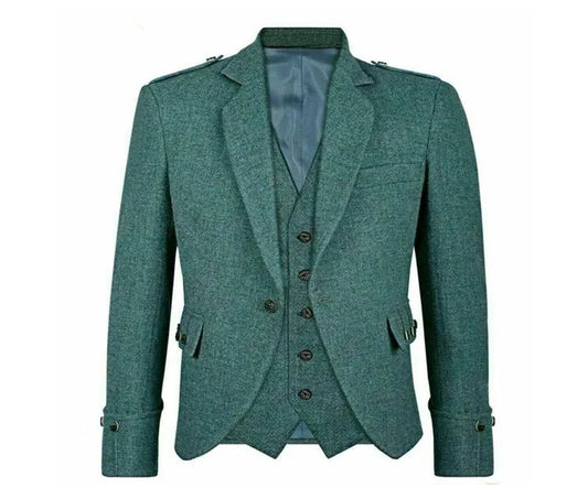 Lovat Green Tweed Argyle Kilt Jacket