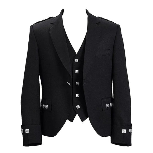 Black Argyle Kilt Jacket