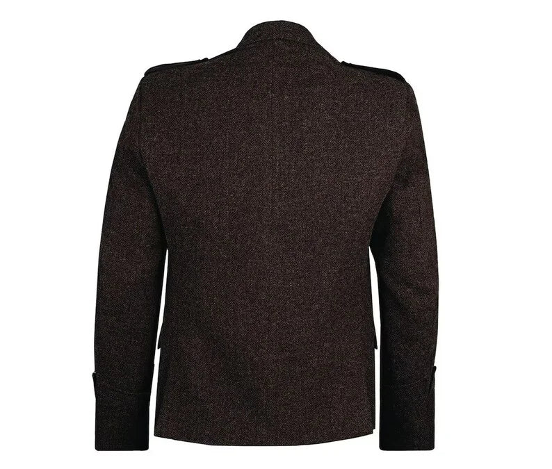 Brown Tweed Argyle Kilt Jacket