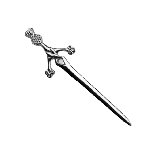 New Deluxe Claymore Sword Thistle Head Kilt Pin