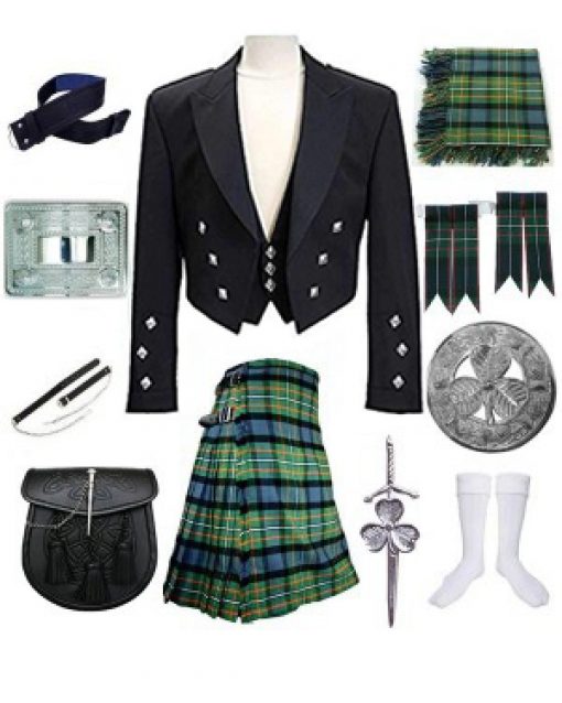 Black Prince Charlie Kilt Outfit – 11 pcs