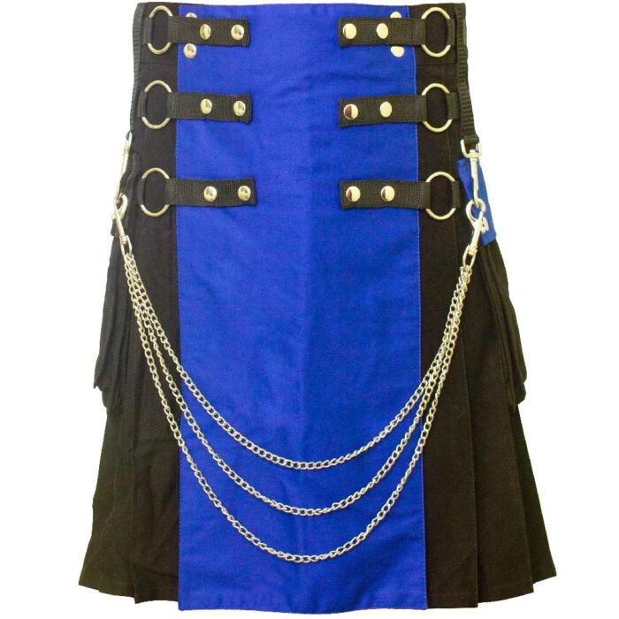 Fashion Tactical Hybrid Kilt Blue And Black