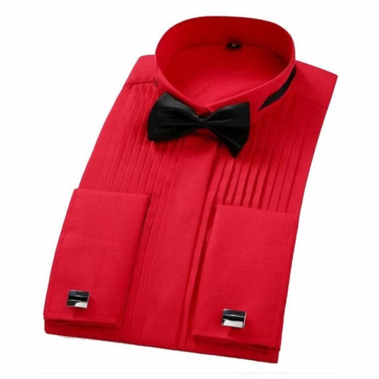 Red Formal Dress Wedding Shirt