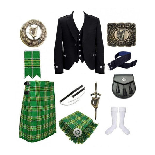 Irish Green Argyll Kilt Outfit Best For Wedding