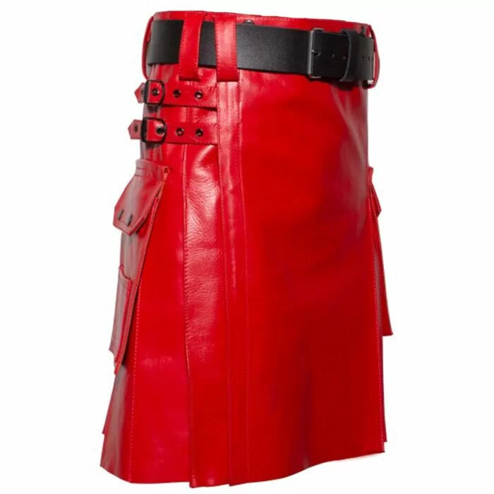Red Leather Kilt