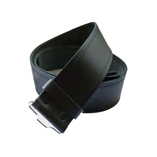Plain Black Leather Kilt Belt
