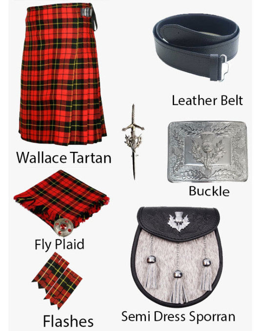 Wallace Tartan Kilt Outfit Package