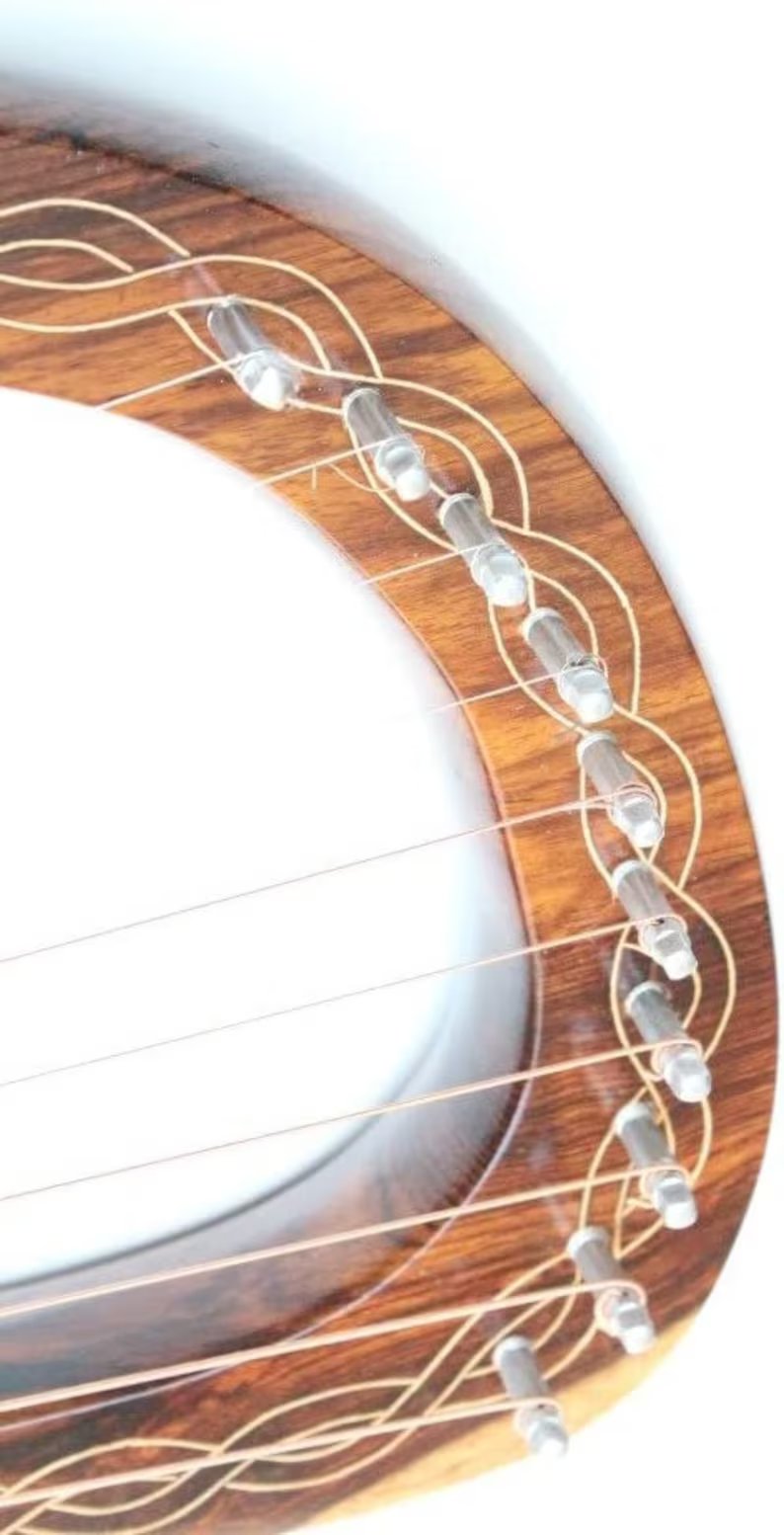 Rosewood 10 Strings Celtic Lyre Harp