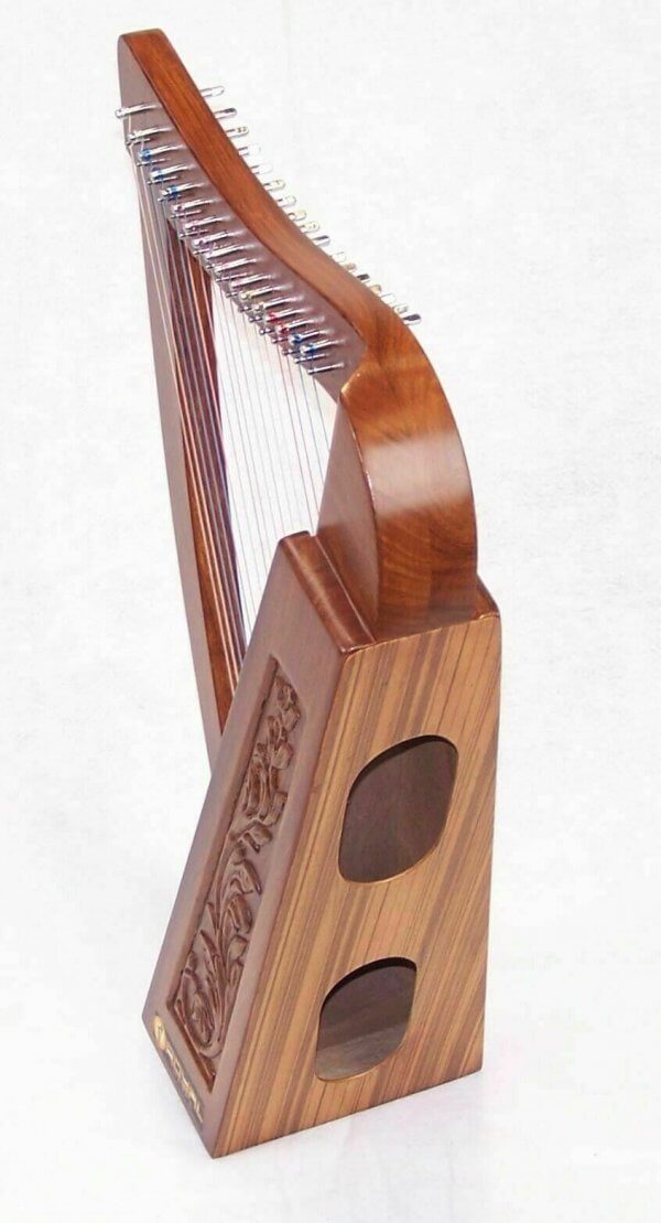 27 Inch Tall Celtic Irish Knee Harp 17 Strings