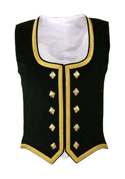 Highland Dancing Vest Black-Made To Measure